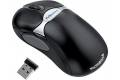 Fellowes Microban Cordless 5-Button Optical Mouse, Black/Silver