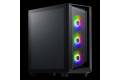 XPG CRUISER Black + RGB Mid Tower Chassis - Kit Includes 3 VENTO 120 ARGB Fans Mini-ITX, Micro-ATX, ATX, E-ATX, CEB, EEB PC Case 4mm Tempered.