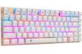 Z88 60 RGB Mechanical Gaming Keyboard Brown Switch LED Backlit Water Resistant Compact 81 Keys AntiGhosting for Mac PC Gold + White