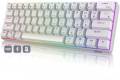 RK ROYAL KLUDGE RK61 2.4Ghz Wireless/Bluetooth/Wired 60% Mechanical Keyboard 61 Keys RGB Hot Swappable Red Switch Gaming Keyboard with Software for.