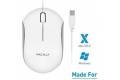 Macally QMOUSE USB Wired 3 Button 1200dpi Optical Mouse - White