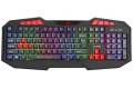 Marvo K602 Wired LED Rainbow backlight Membrane 112-key Multimedia gaming Keyboard Black