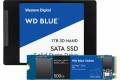 WD Blue 2.5 1 TB hard drive & WD Blue SN550 500 GB NVMe -lagring