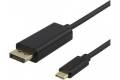 Deltaco USB-C till DisplayPort-kabel 1m