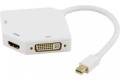 Deltaco Mini DisplayPort till DVI/HDMI/VGA-adapter