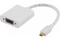 Deltaco micro HDMI till VGA-adapter,19-pin ha -15-pin+3,5mm