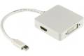 Deltaco Mini DisplayPort till DVI/HDMI/DisplayPort