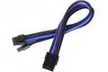 Silverstone PCI-8-Pin zu PCIe-6+2-Pin Kabel, 250mm - schwarz/blau