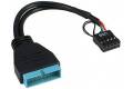 Inter-Tech USB 3.0 auf USB 2.0 Adapter für USB 2.0 9pol Buchse (88885217)
