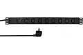 LogiLink Steckdosenleiste 19"" 8fach IEC320 schwa