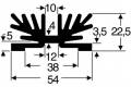 Fischer Elektronik SK 65 37,5 SA-1 X M3 Kølelegemer 3.5 K/W (L x B x H) 54 x 37.5 x 22 mm SOT-32