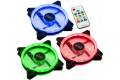 Lamptron Nova RGB-LED-Dual-Ring Lüfter - 120mm, 3er Set inkl. Controller