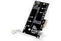 Deltaco PCIe Adapter 2xM.2 SATA SSD PCIe X4 &SATA Connect