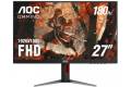 AOC - 27" IPS LED FHD 180Hz 1-ms FreeSync Premium (AMD Adaptive Sync) Monitor with HDR (HDMI) - Black, Red, Multicolor