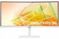 Samsung ViewFinity 34" S6 (S65TC) UWQHD LED-LCD Curved Monitor (HDMI, DisplayPort, USB) - White