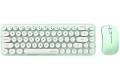 Mofii Wireless keyboard + mouse set Bean 2.4G (White-Green)