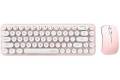 Mofii Wireless keyboard + mouse set Bean 2.4G (White-Pink)