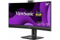 ViewSonic - VG3457CV 34" WUQHD Curved Video Conferencing Docking Monitor (USB-C) - Black