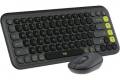 Logitech - POP ICON COMBO Compact TKL Bluetooth Keyboard and Mouse Bundle with Programmable Quiet Keys and Buttons - Graphite & Lime