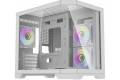 Darkflash FT418 computer case + 6 aRGB fans (white)