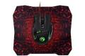 Marvo Mouse+Mousepad combo. Black/red