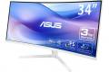ASUS VU34WCIP 34" 21:9 UWQHD 100Hz Curved USB-C VA LED HDR Monitor, White