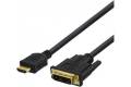 DELTACO DVI ha till HDMI ha Svart 3 m