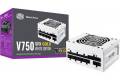 Cooler Master V750 SFX Gold White Edition Full Modular, 750W, 80+ Gold Efficiency, ATX Bracket Included, Quiet FDB Fan, SFX Form Factor, 10 Year.