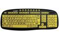 Ergoguys CD-1038 Black Wired Ezsee Low Vision Keyboard Large Print Yellow Keys