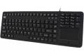 Adesso AKB-270UB SlimTouch Antimicrobial Waterproof USB Compact size Touchpad keyboard, 15.50'x 5.50'x 0.43' (Black)