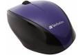Verbatim Wireless Multi-Trac Blue LED Optical Mouse - Purple