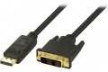 Deltaco DisplayPort till DVI-kabel 1m
