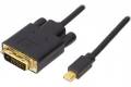 Deltaco Mini-DisplayPort till DVI-kabel 1m