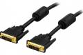 DELTACO DVI monitorkabel DVI-D Dual Link ha-ha Svart 3 m