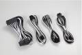 Phanteks Sleeved Cable Ext. (svart/vit)
