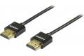 DELTACO HDMI-kabel 1.4 ha-ha Tunn Svart 1 m